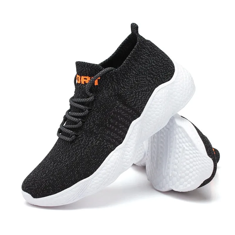 2020 Men's Casual Shoes Lace-up Sock Sneakers Lightweight Comfortable Breathable Outdoor Jogging Walking Sneakers Tenis