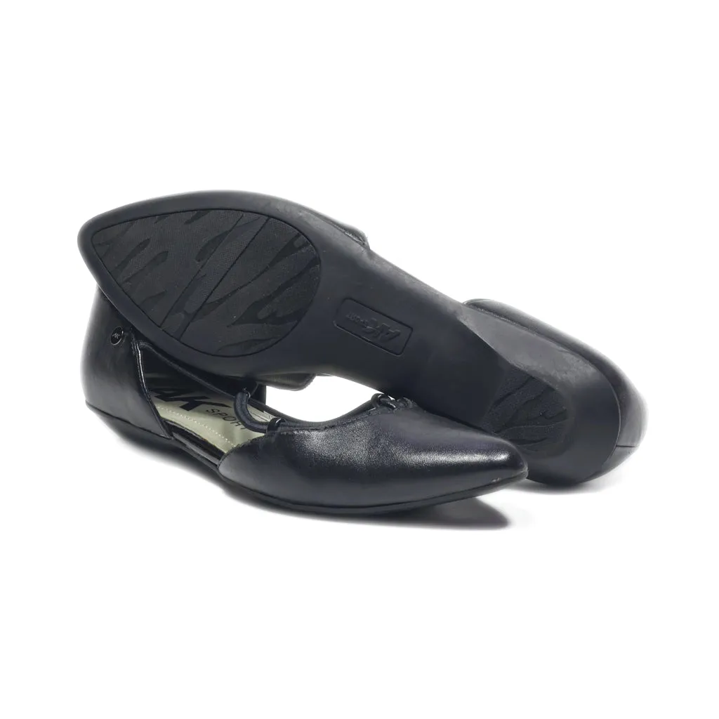 Anne Klein Slip Ons Leather Black Colour For Women