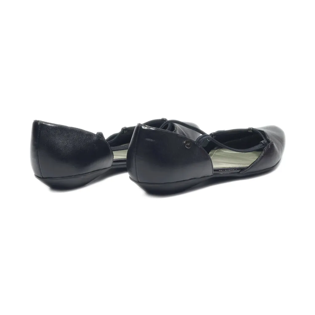 Anne Klein Slip Ons Leather Black Colour For Women