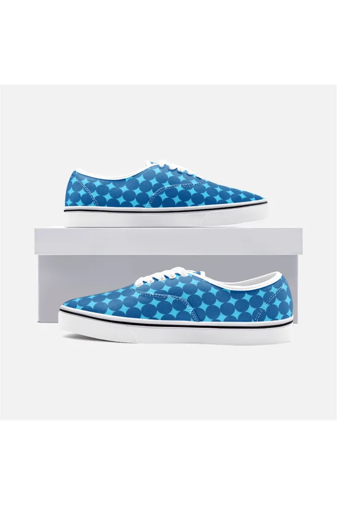 Bauhaus Blue Unisex Canvas Shoes