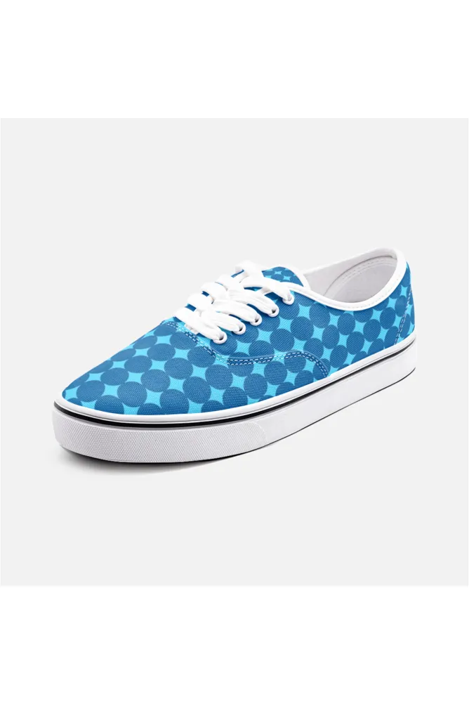 Bauhaus Blue Unisex Canvas Shoes