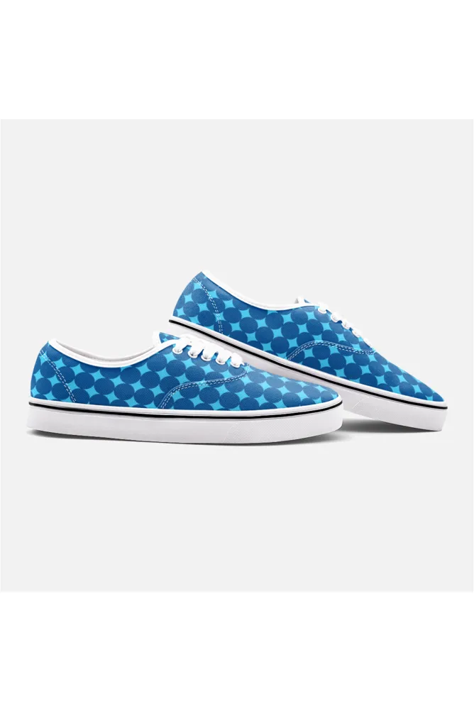 Bauhaus Blue Unisex Canvas Shoes