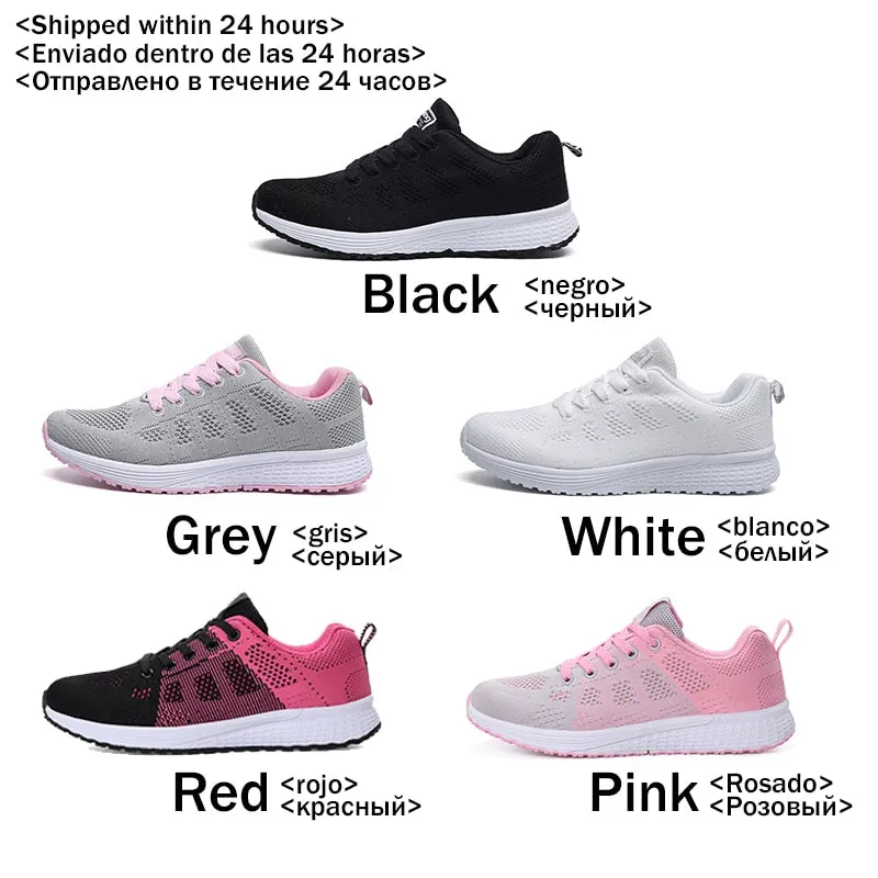 Breathable Sport Running Shoes for Women Lightweight Mesh Walking Shoes Trainers Workout Sneakers Gym Jogging Sneakers Female