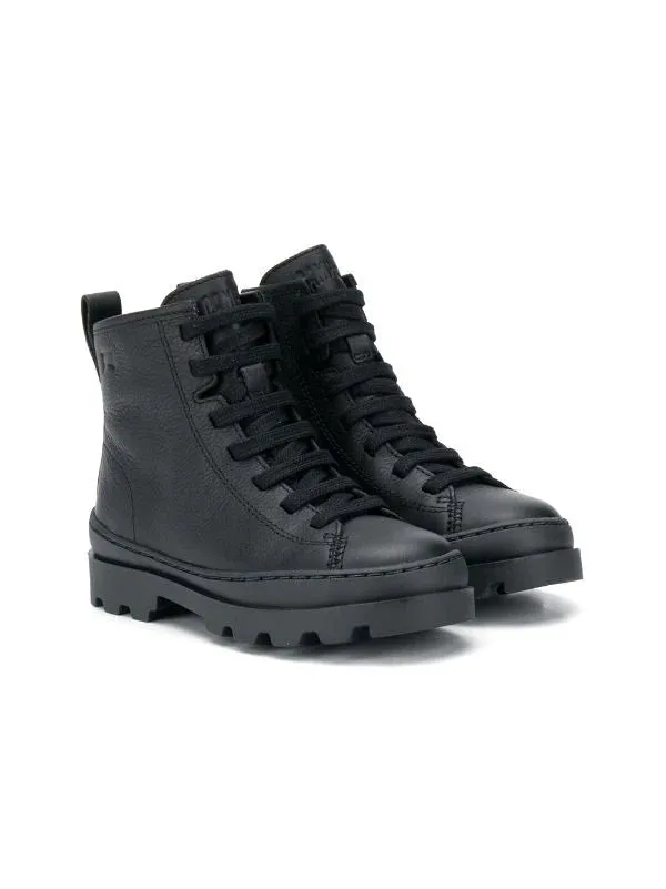 Camper: Brutus - Black Laced Boot / Obsidian