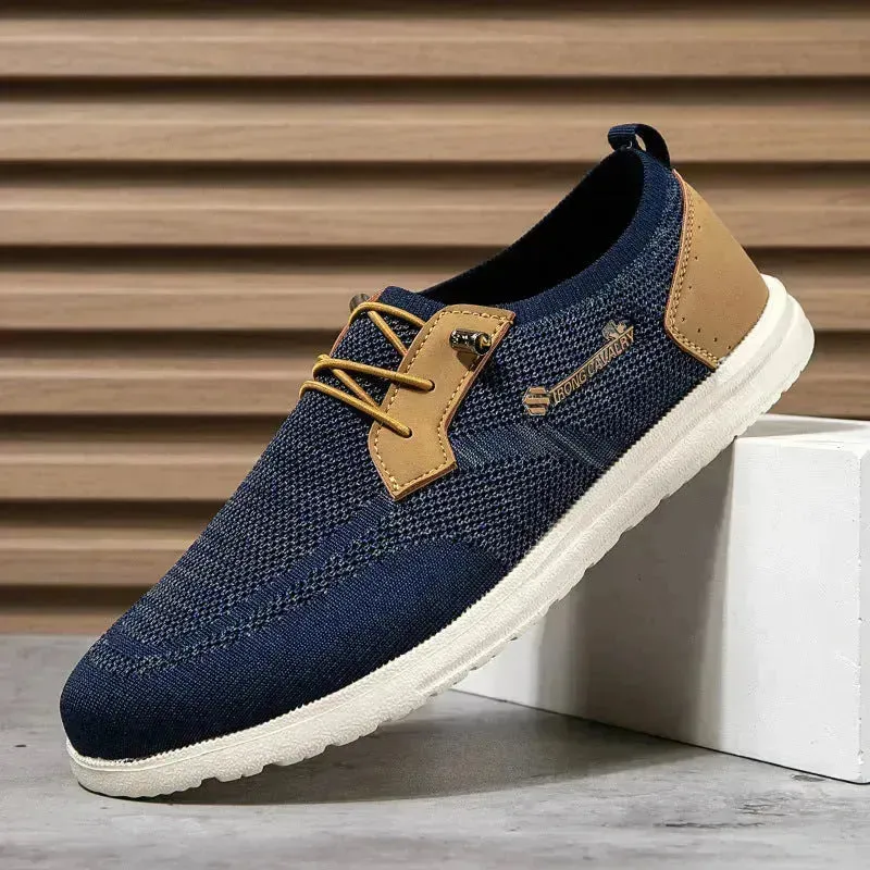 Casual Flat  Slip-on Mesh Shoes Lightweight Breathable Loafers Men Walking Running Sports Shoes Sneakers for Men