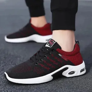 Casual Lightweight Running Shoes For Men Breathable  Lace-up Sneakers