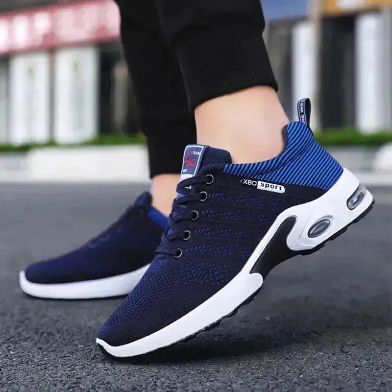 Casual Lightweight Running Shoes For Men Breathable  Lace-up Sneakers