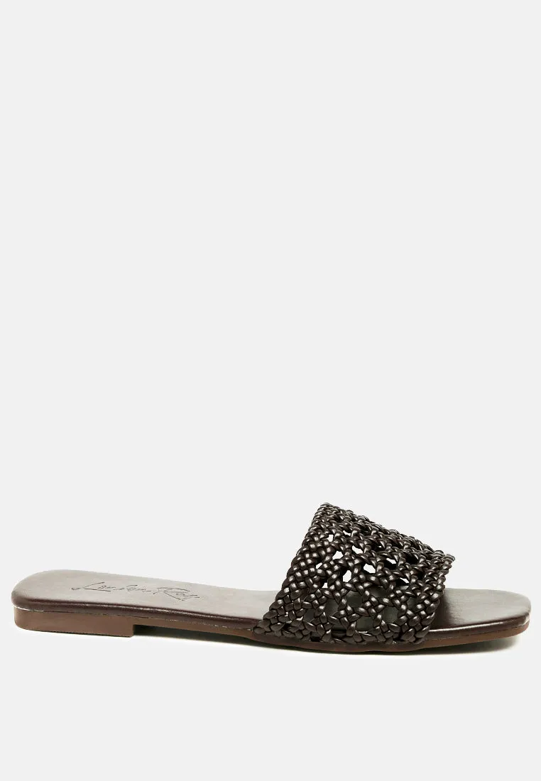 Chiara Woven Strap Slip-On Flats