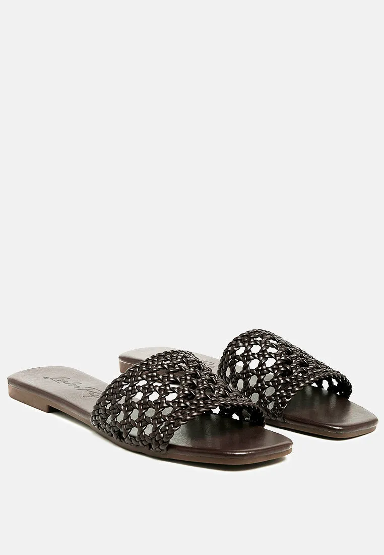 Chiara Woven Strap Slip-On Flats