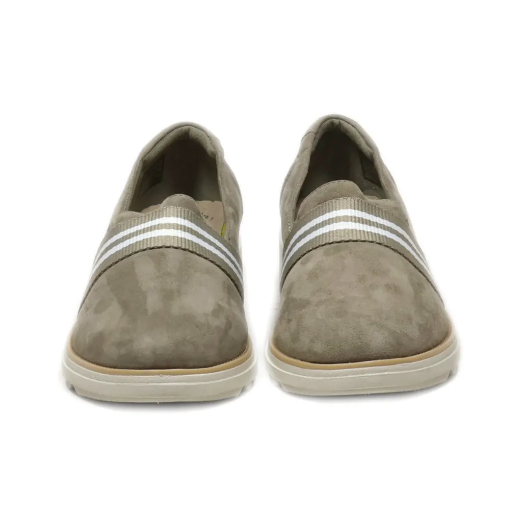 Clarks Slip Ons Fabric Grey Colour For Women