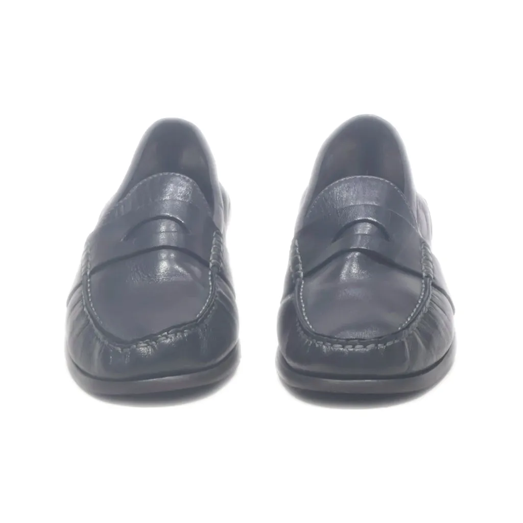 Cole Haan Slip Ons Leather Black Colour For Women