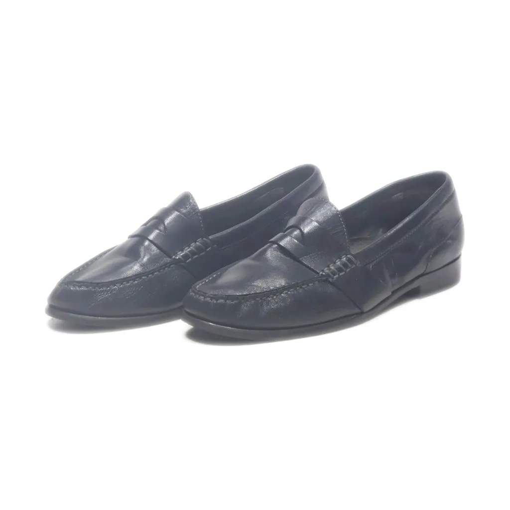 Cole Haan Slip Ons Leather Black Colour For Women