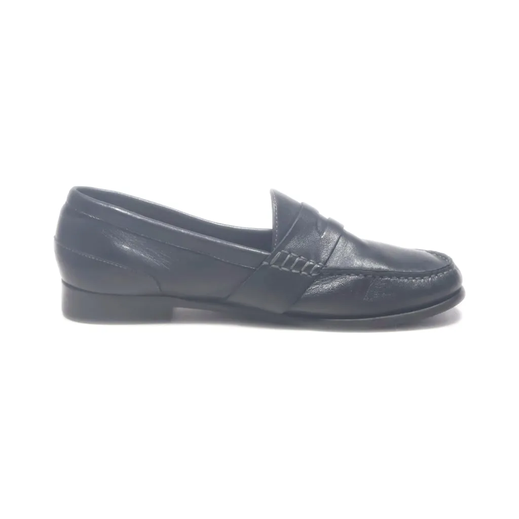 Cole Haan Slip Ons Leather Black Colour For Women