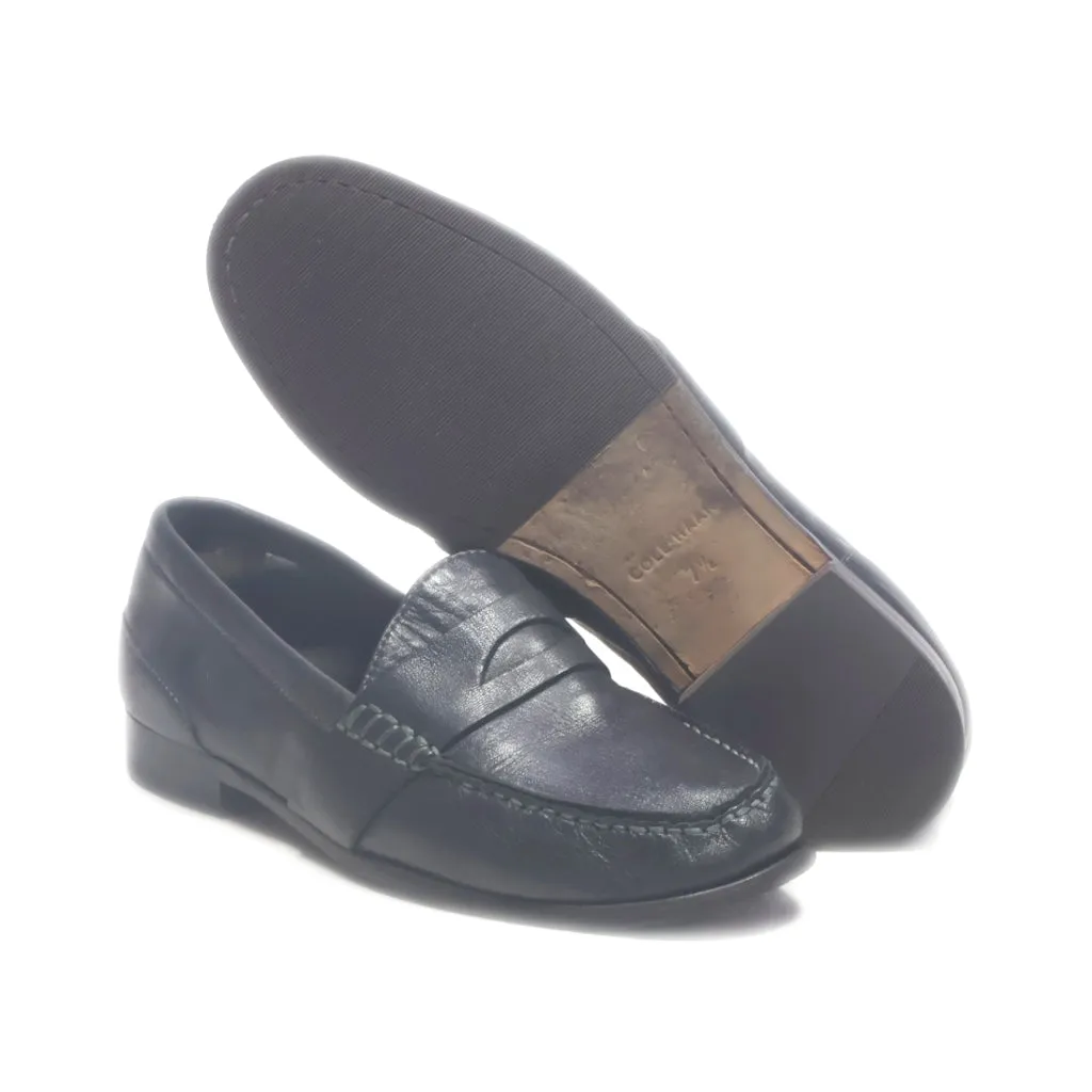 Cole Haan Slip Ons Leather Black Colour For Women