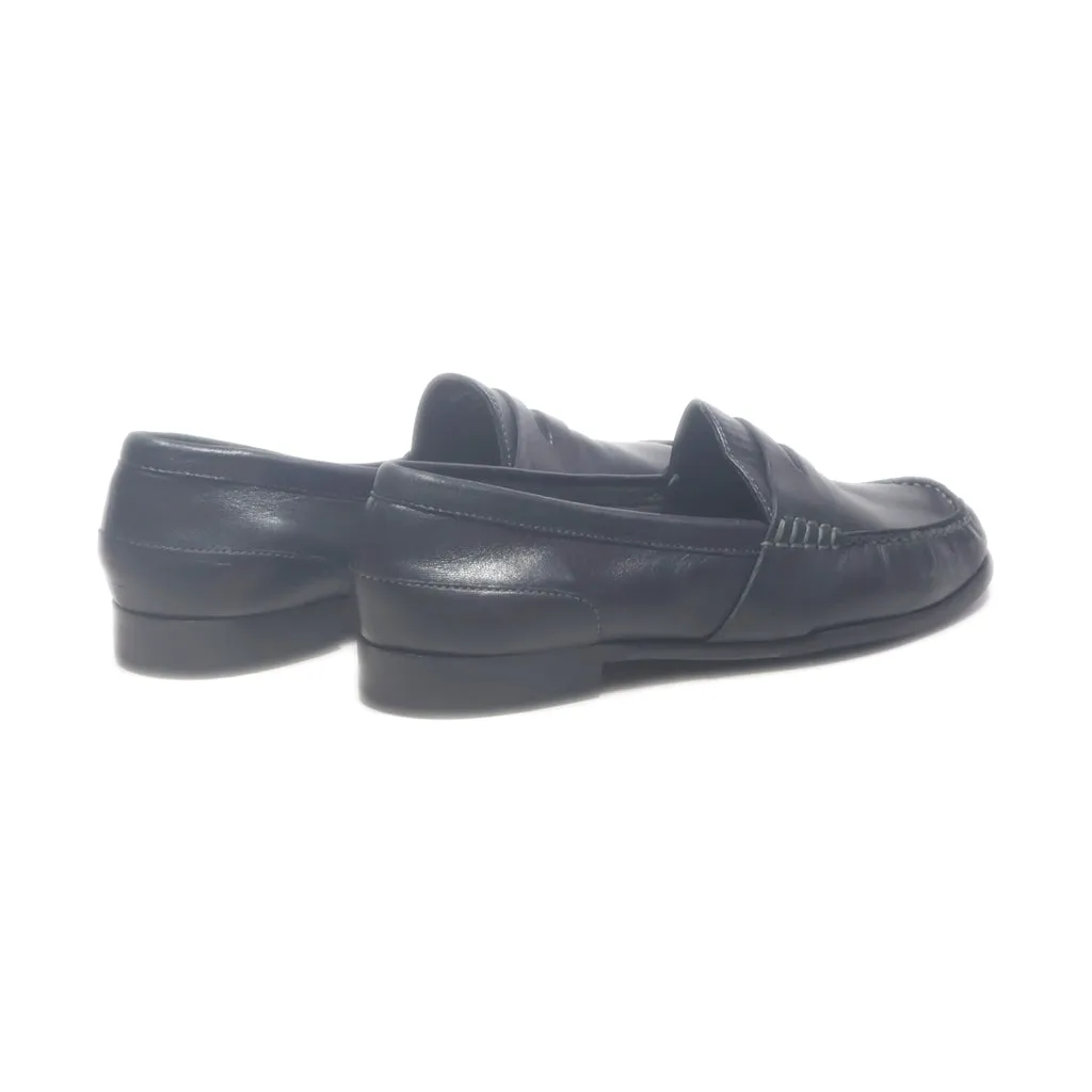 Cole Haan Slip Ons Leather Black Colour For Women