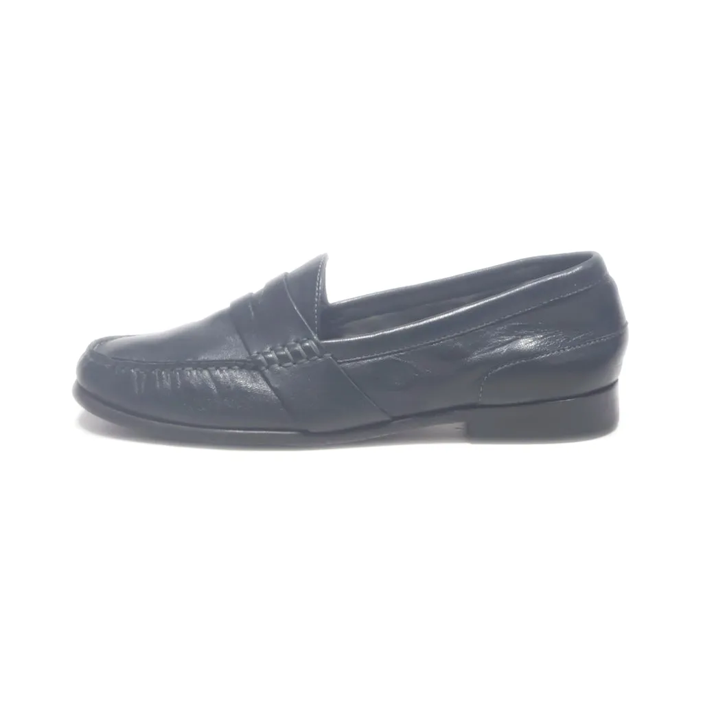 Cole Haan Slip Ons Leather Black Colour For Women