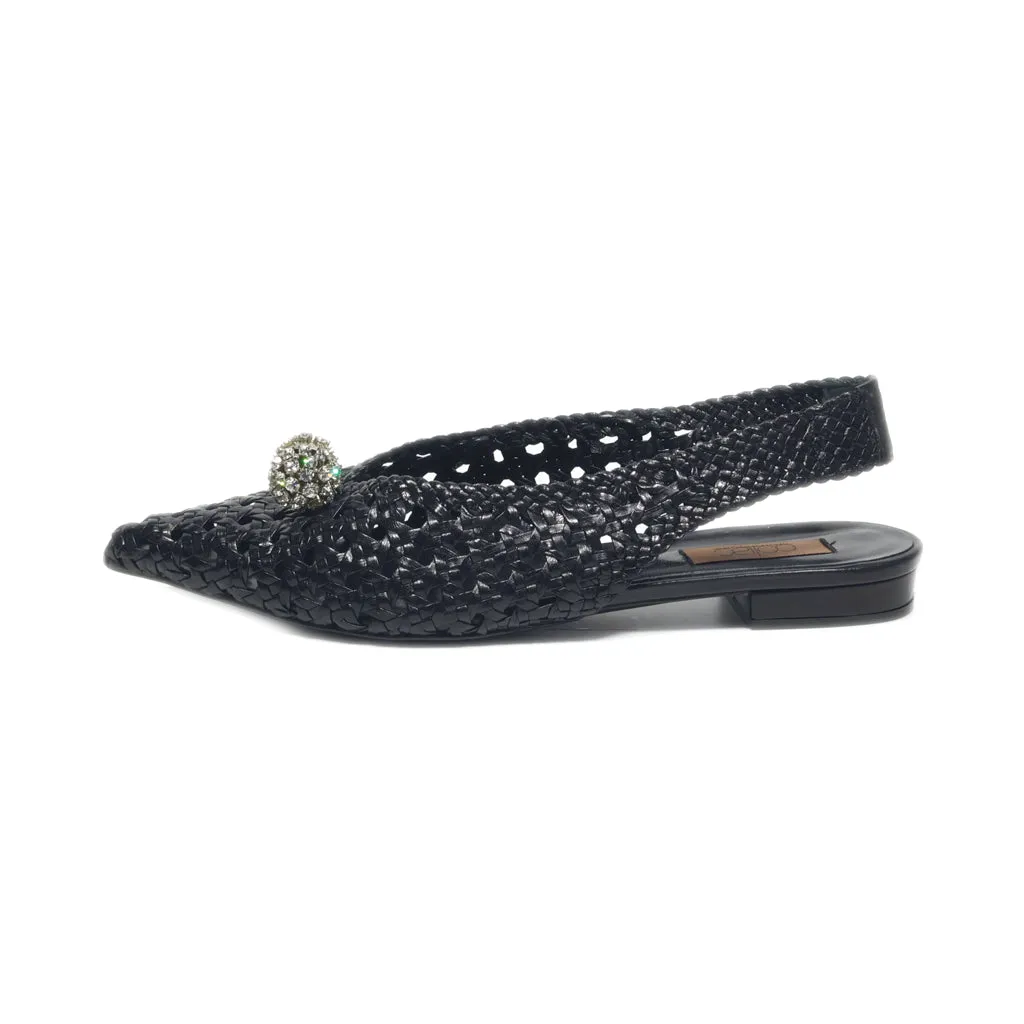 Coliac Slip Ons Leather Black Colour For Women