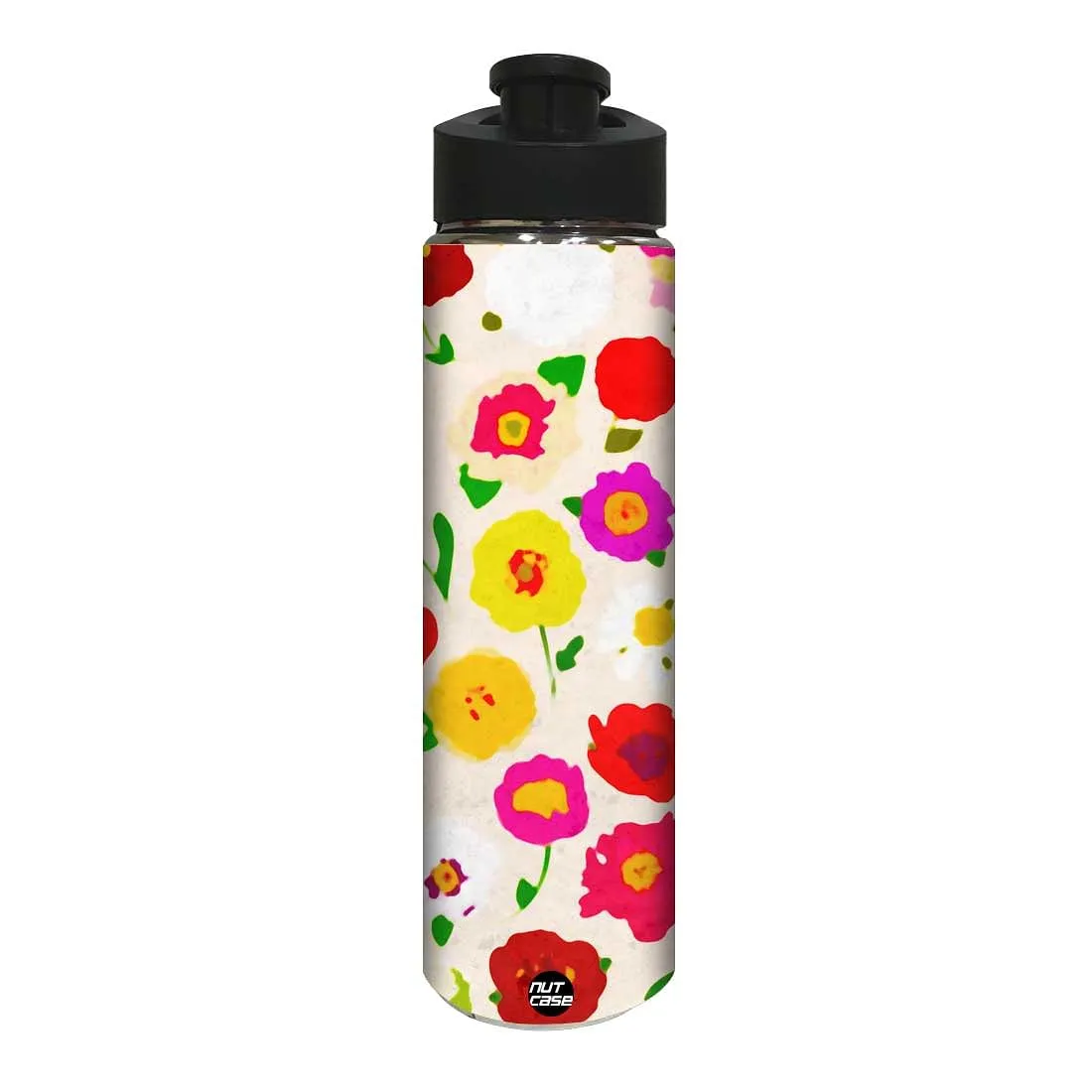 Designer Sipper Bottle for Kids - Colorful Flower