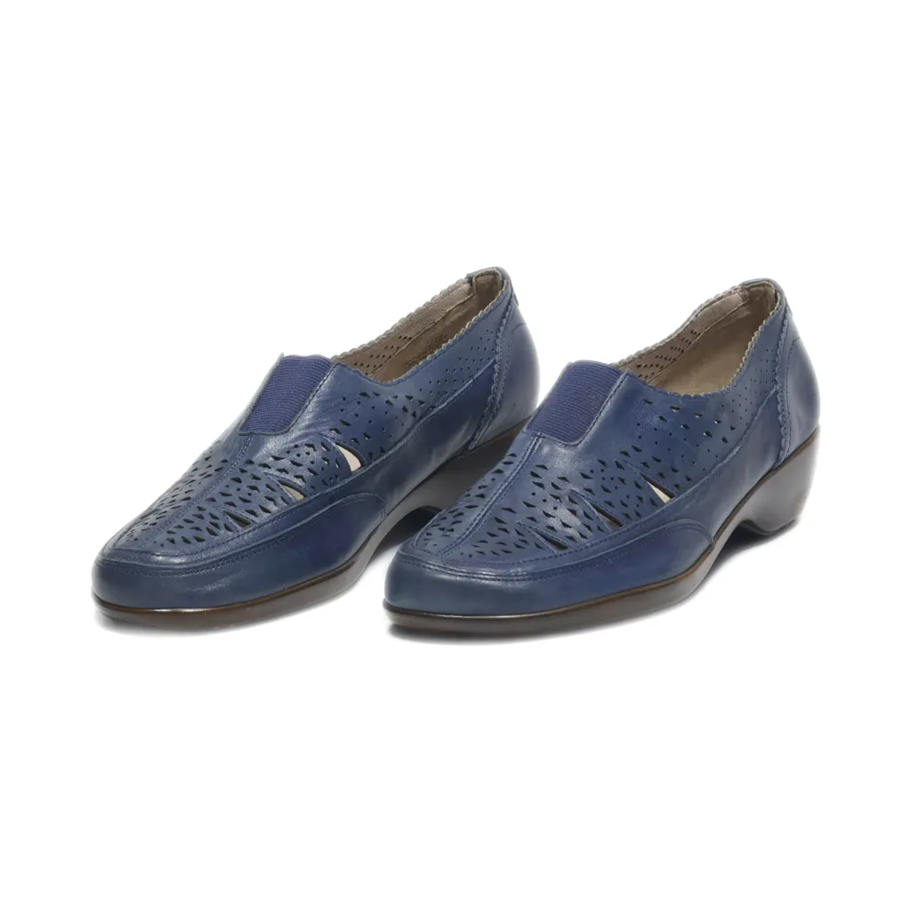 Easy Spirit Slip Ons Leather Blue Colour For Women