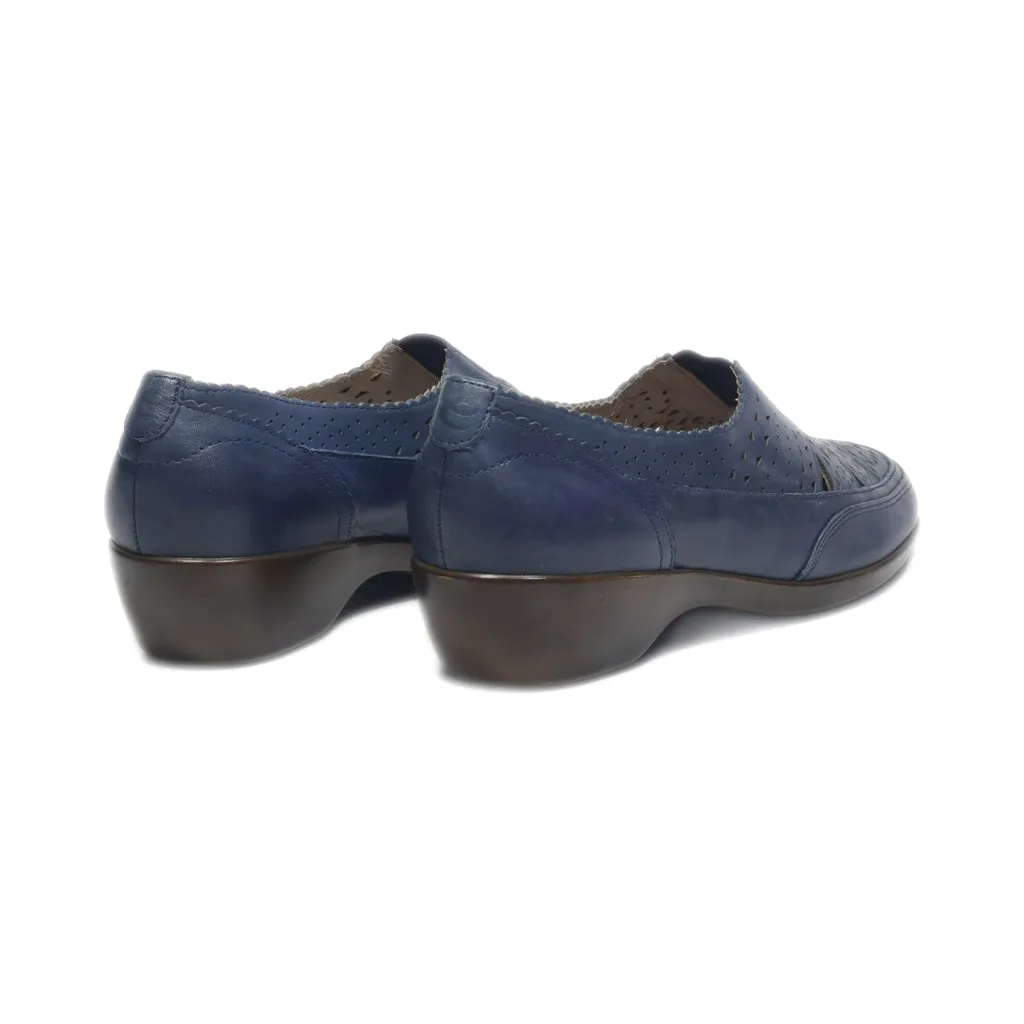 Easy Spirit Slip Ons Leather Blue Colour For Women