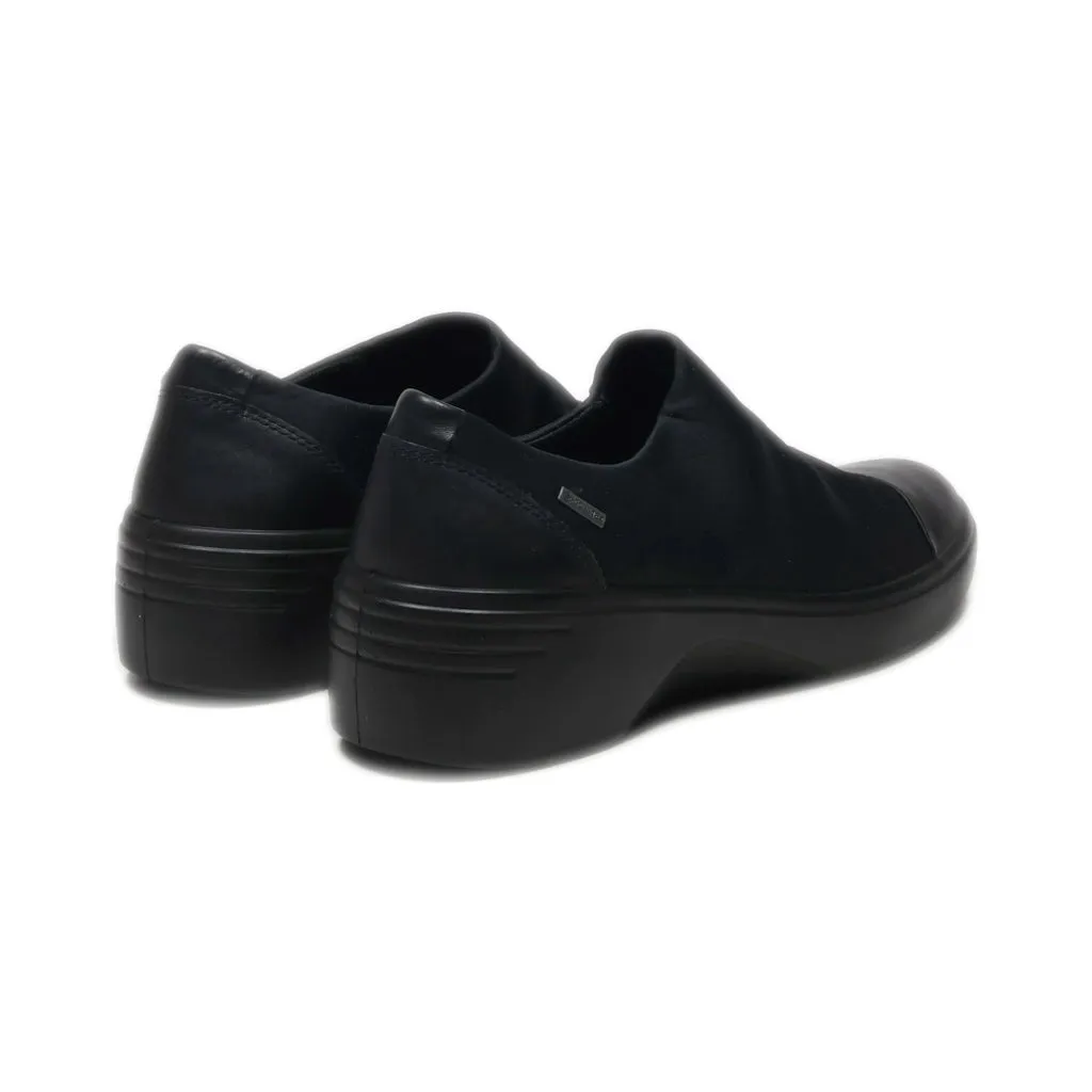 Ecco Danish Design Slip Ons Fabric Black Colour For Women