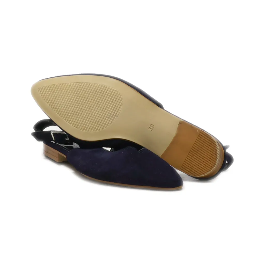 Esprit Slip Ons Suede Blue Colour For Women