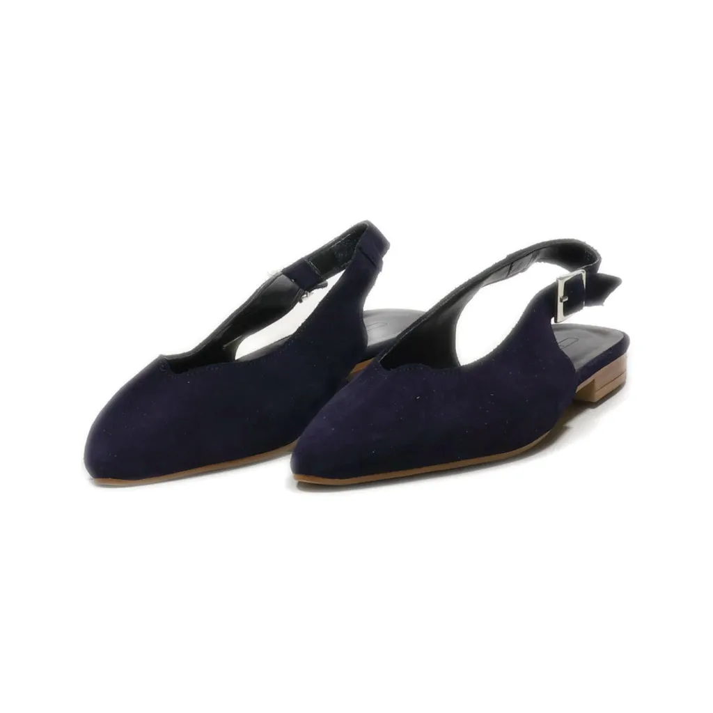 Esprit Slip Ons Suede Blue Colour For Women