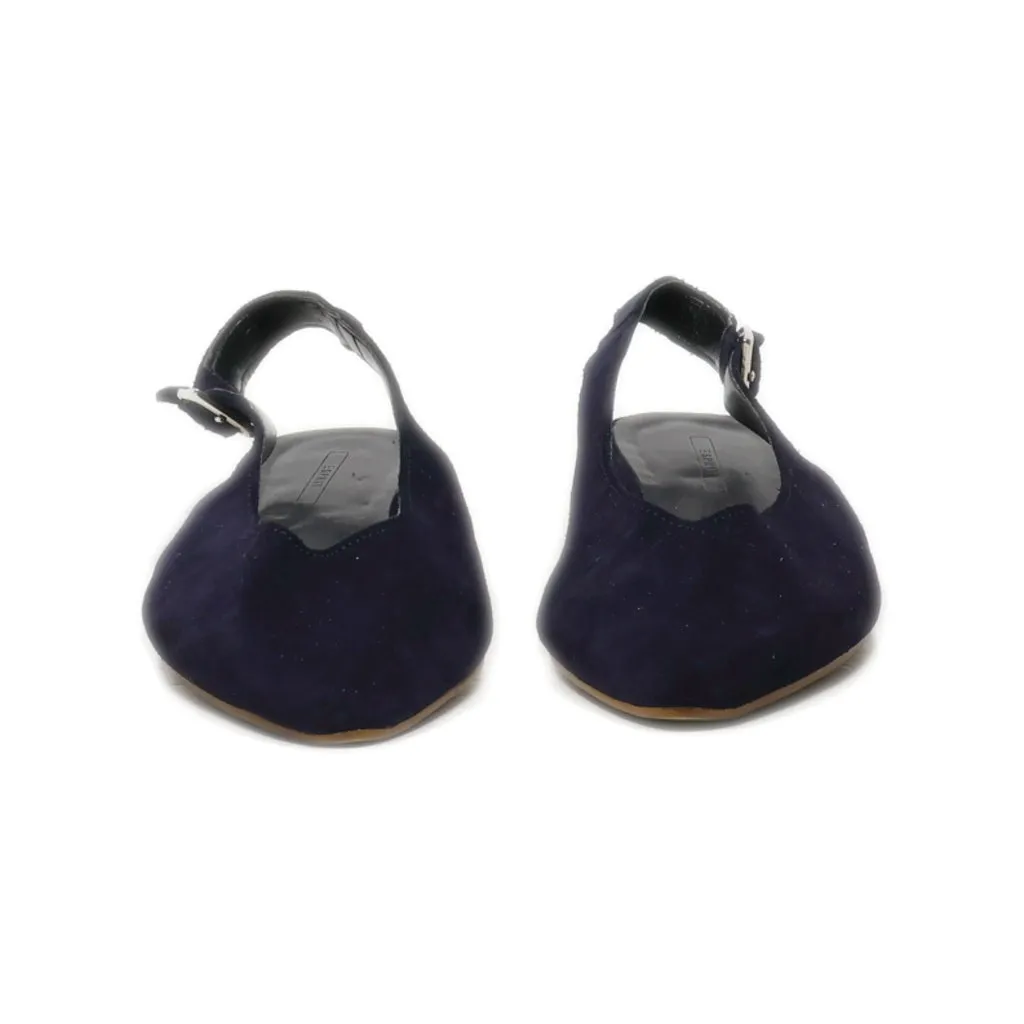 Esprit Slip Ons Suede Blue Colour For Women