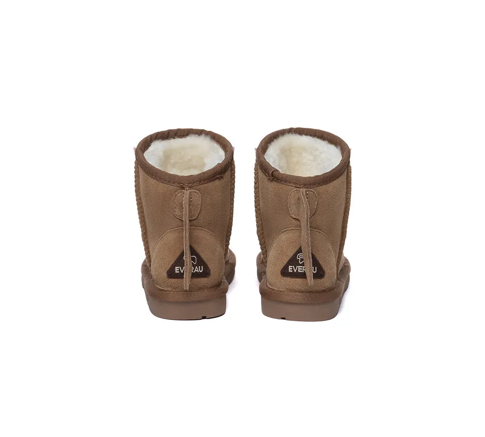 EVERAU® UGG Boots Kids Sheepskin Wool Kangaroo Kids Plus