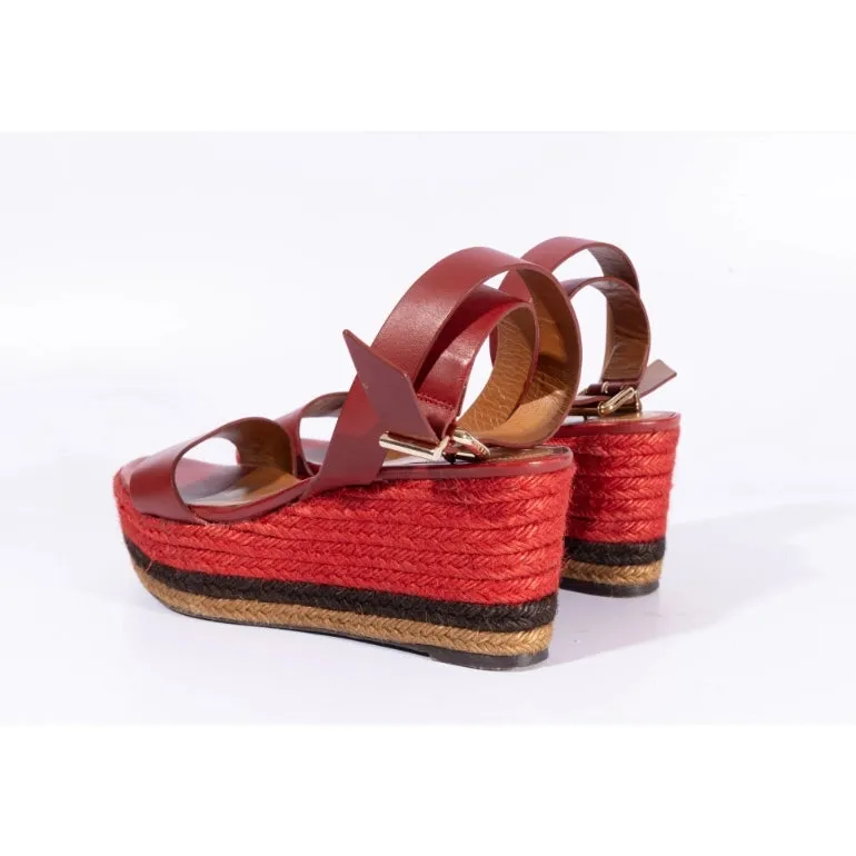 Fendi Ankle Strap Wedge