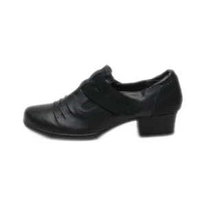 Footflexx Slip Ons Leather Black Colour For Women