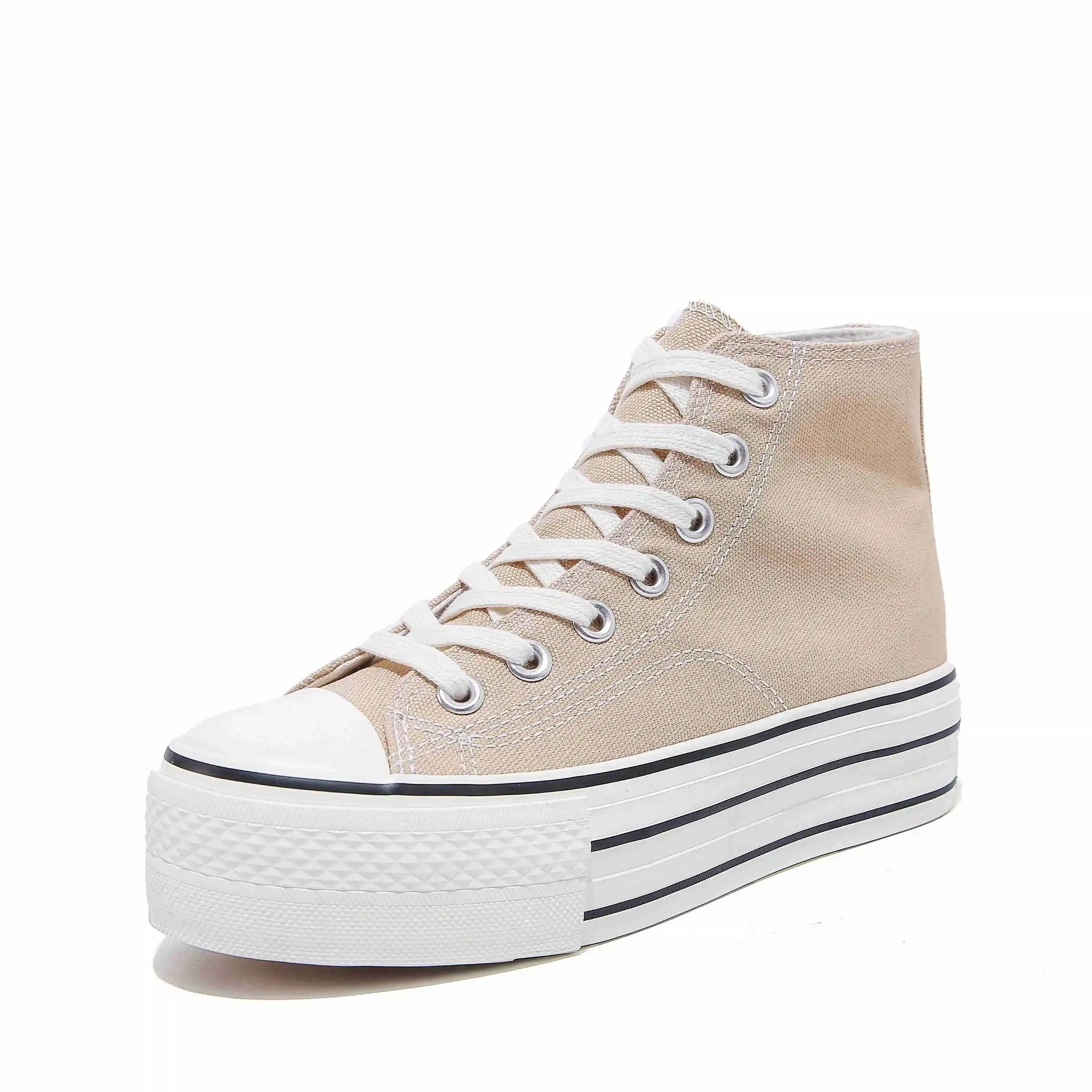 Funki Buys | Boots | Women Canvas LaceUp Thick Sole Sneaker