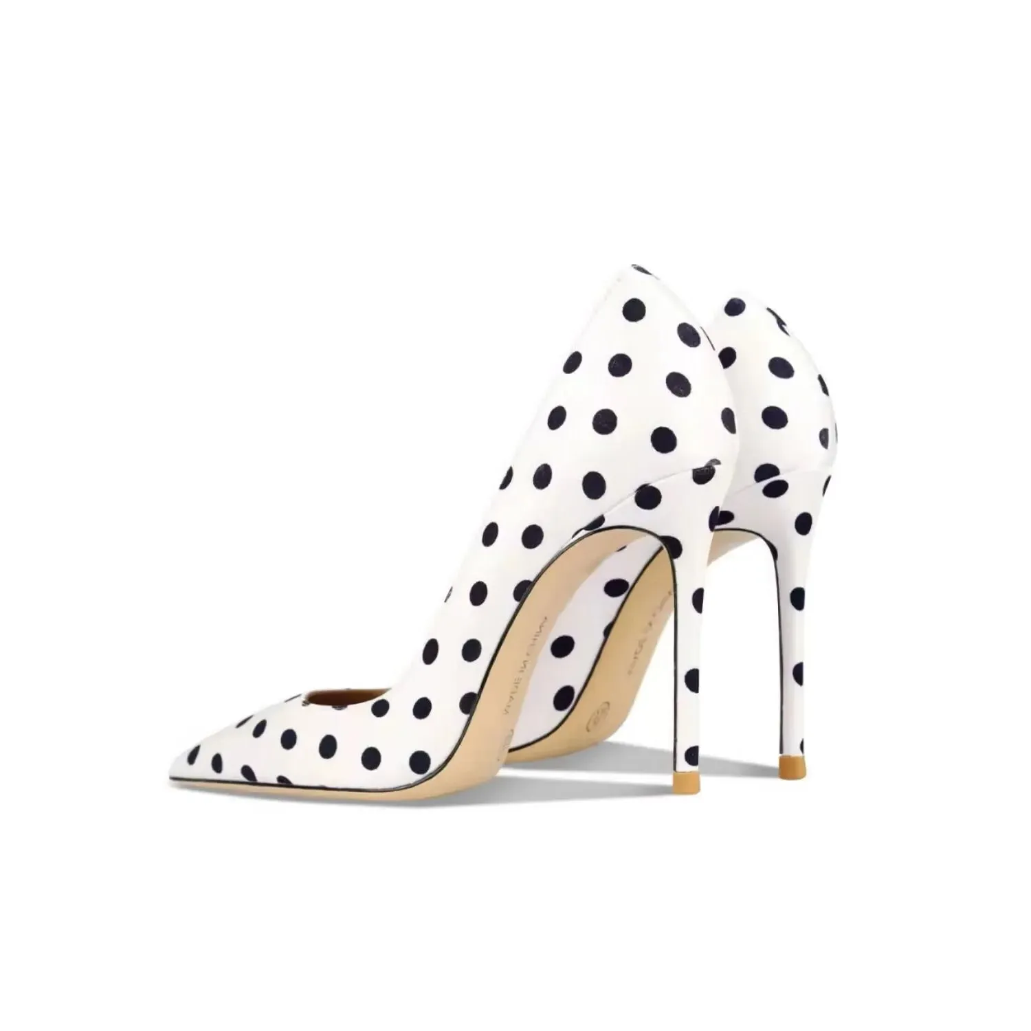 Funki Buys | Shoes | Women's Silk Polka Dot Pointed Toe Heels