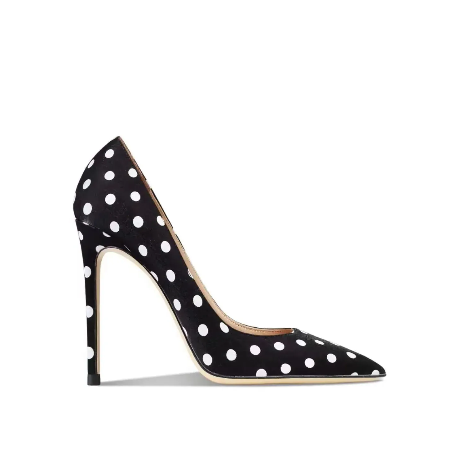 Funki Buys | Shoes | Women's Silk Polka Dot Pointed Toe Heels