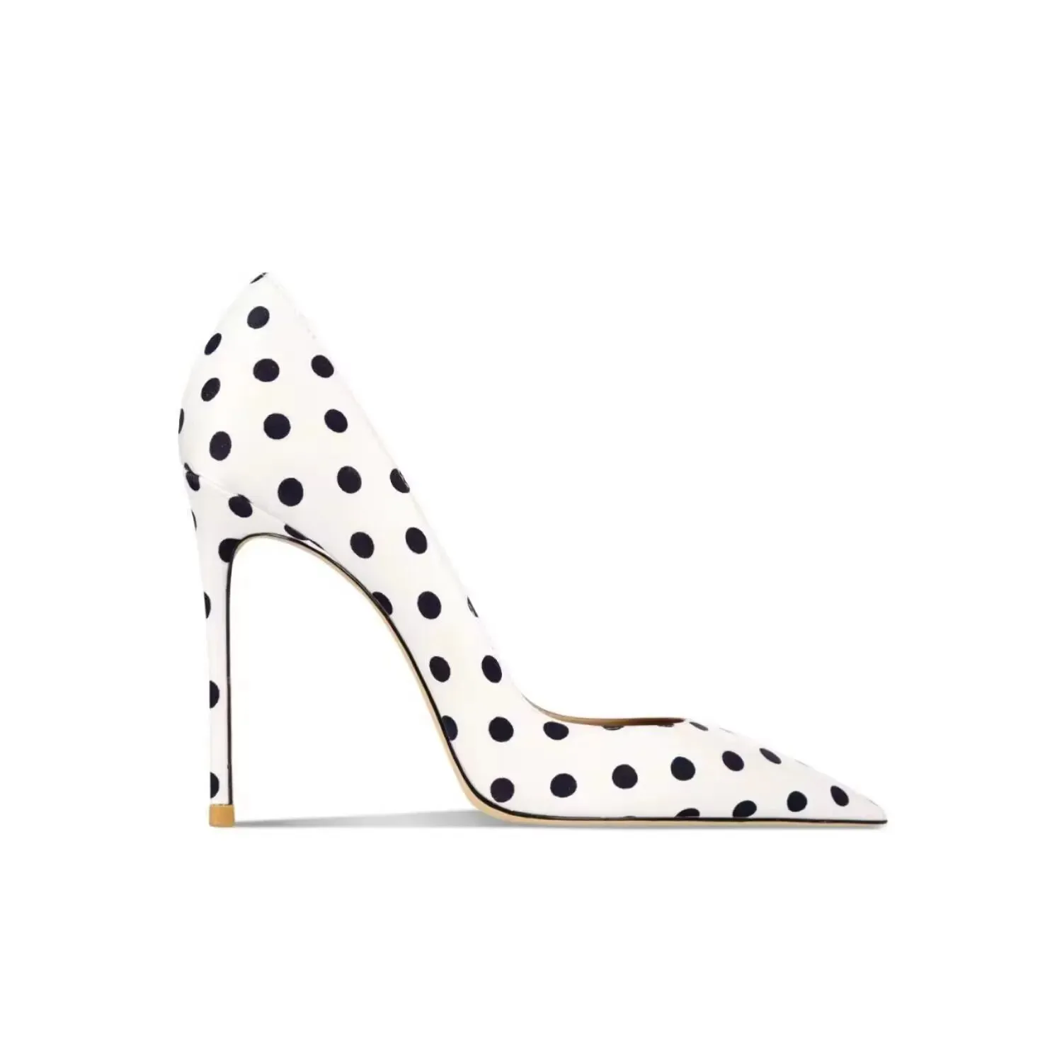 Funki Buys | Shoes | Women's Silk Polka Dot Pointed Toe Heels