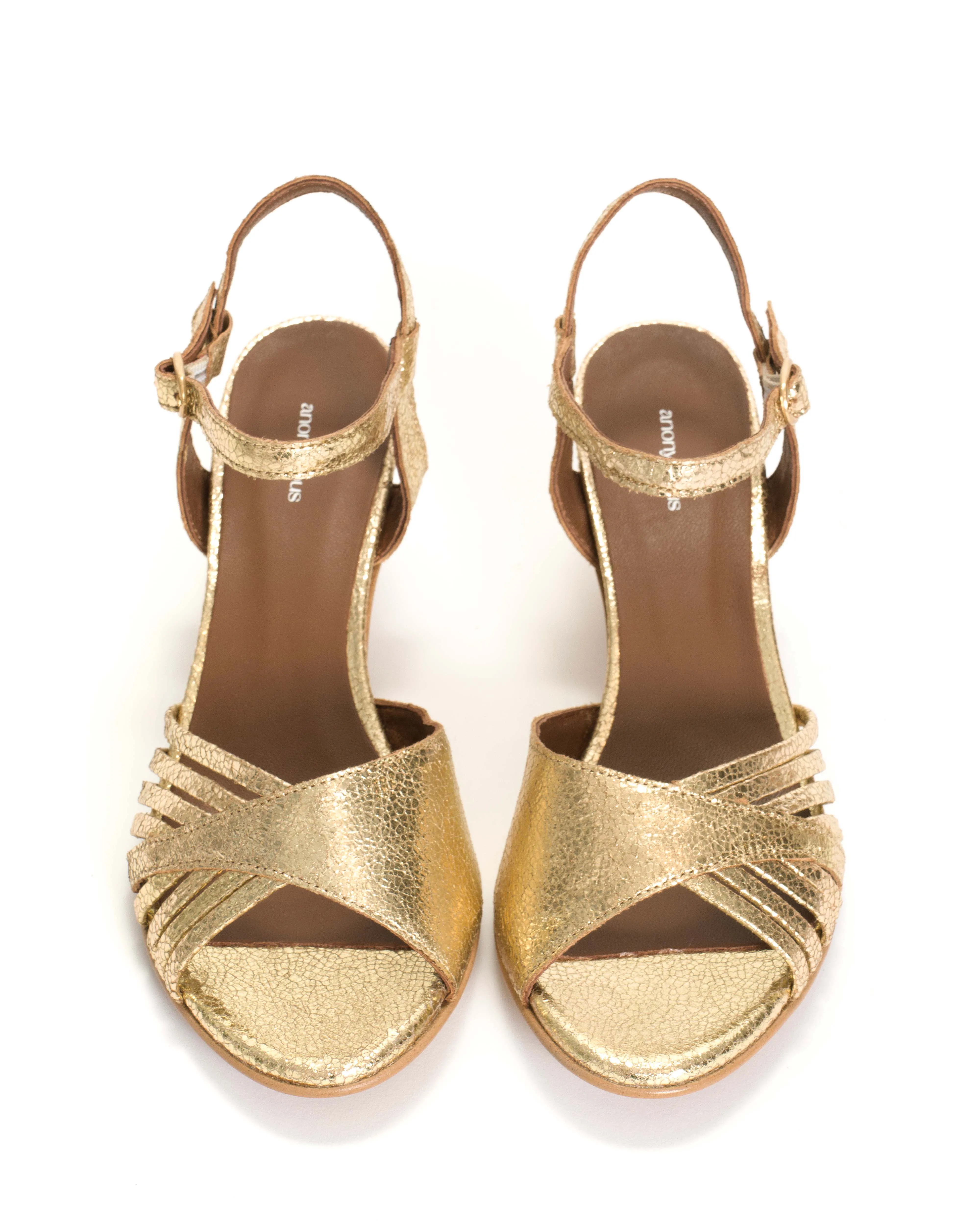 Hermine Crackled metallic goat Gold