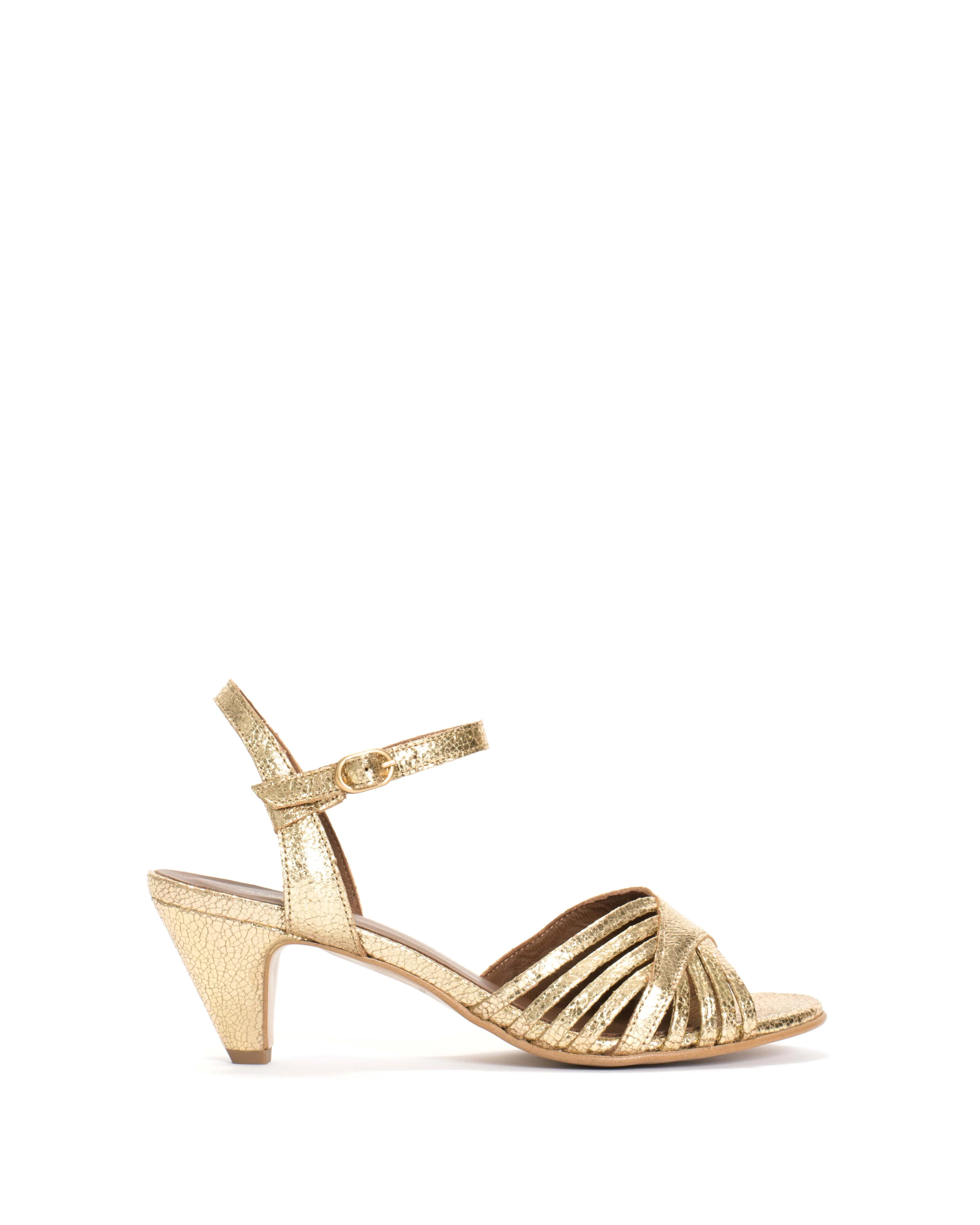 Hermine Crackled metallic goat Gold