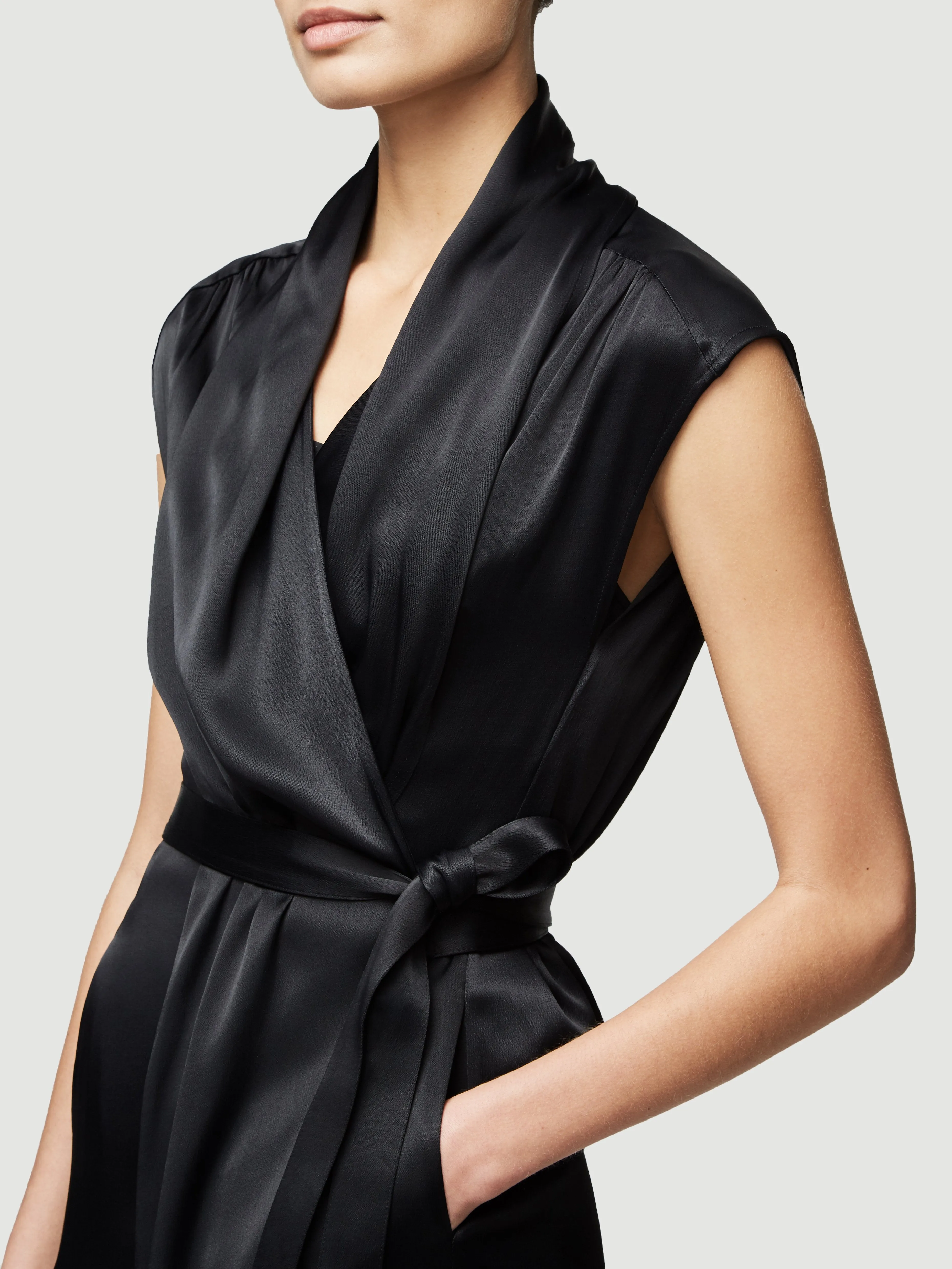 Ibiza Wrap Dress -- Noir