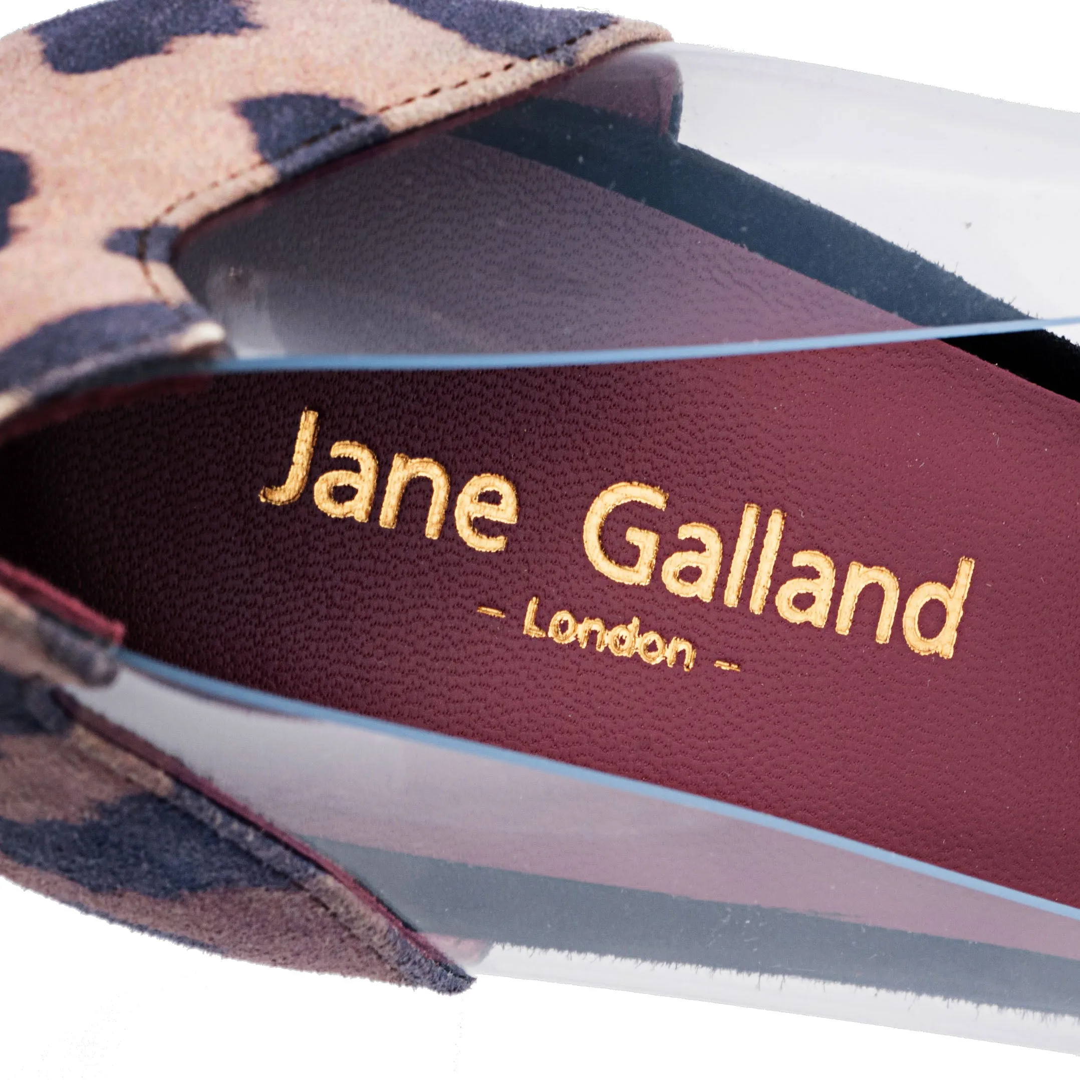 Jane Galland Leopard Suede and PVC Pumps