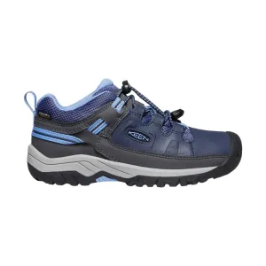 KEEN Big Kids' Targhee Waterproof Low Shoe - Blue Nights/Della Blue