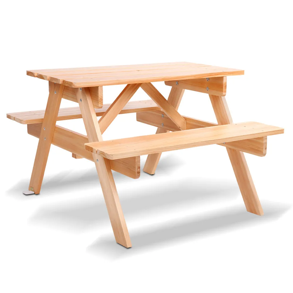 Kids Wooden Picnic Bench Set