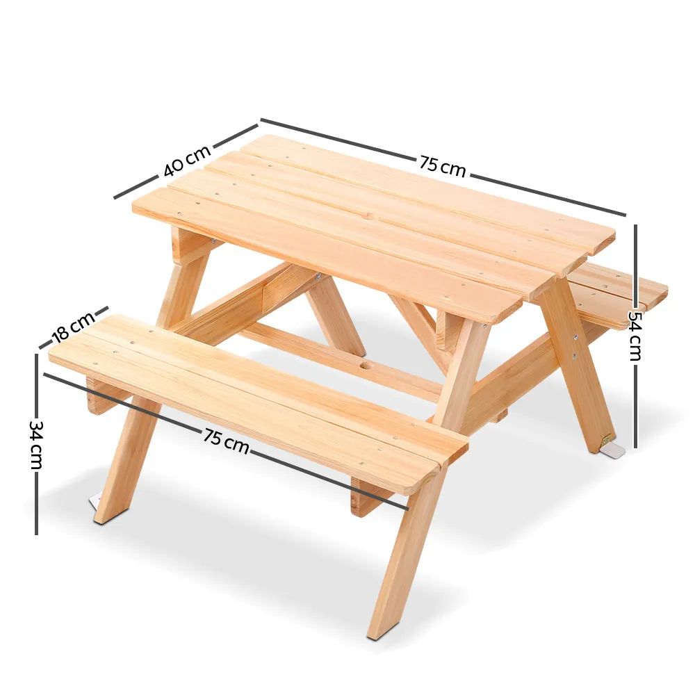 Kids Wooden Picnic Bench Set