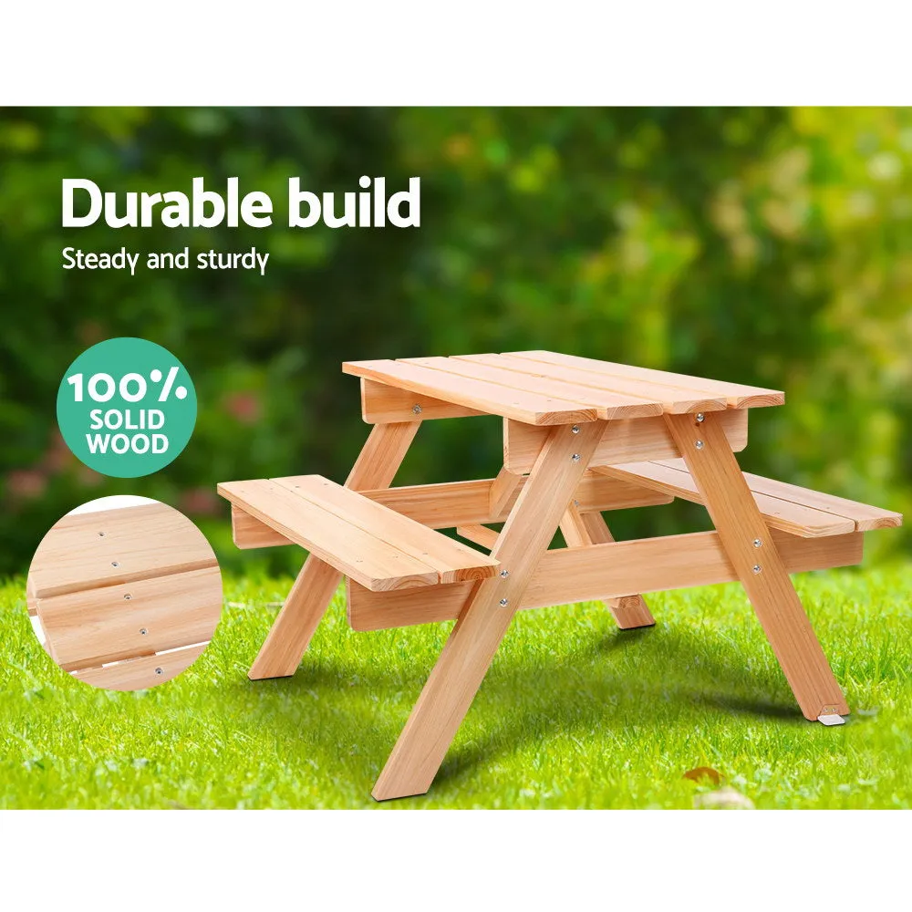 Kids Wooden Picnic Bench Set