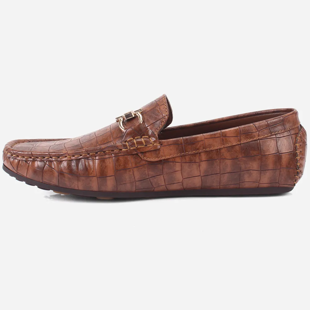 Mens "RIAX" Slip-on Trim Adorned Moccasins Shoes