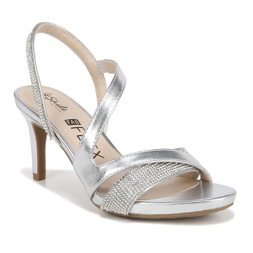 Mia Glitz Rhinestone Metallic Wedding Sandals