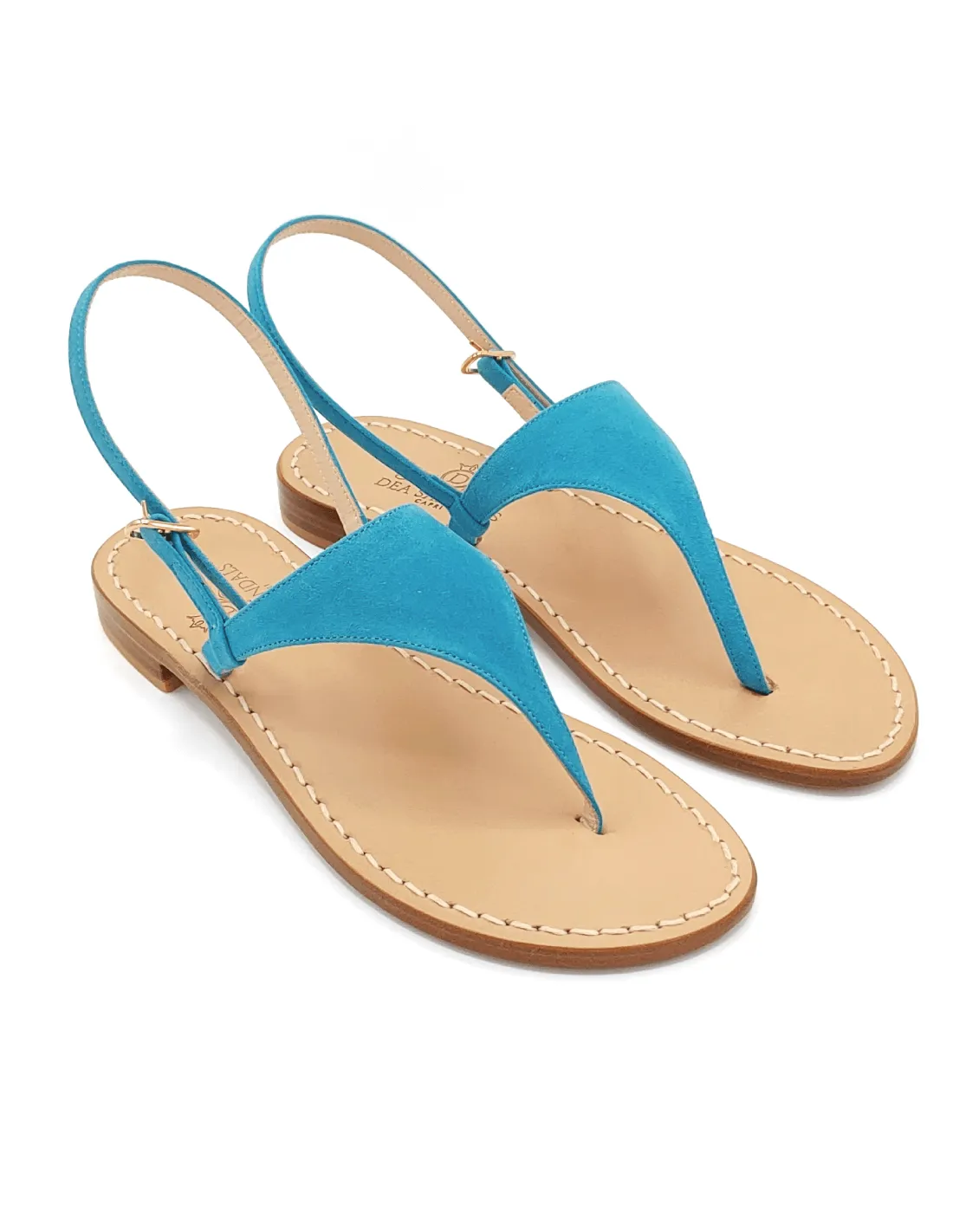 MIGLIERA TURQUOISE SUEDE SANDALS (ART. DS12CT)