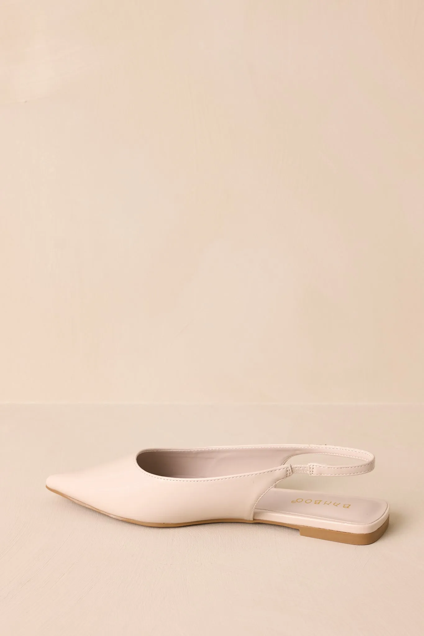 Mixed Feelings Ivory Pointed-Toe Slingback Flats