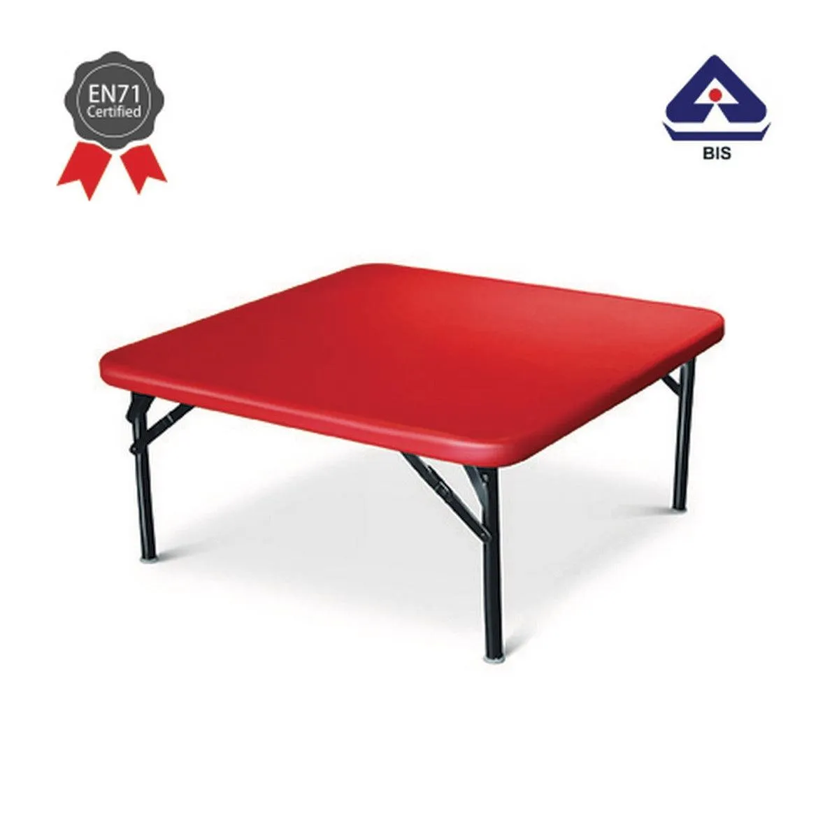 Ok Play Chowky, Designed & Crafted Table For Kids, Stool, Chowki, Study Table, Perfect For Home And School, Red, 2 to 4 Years