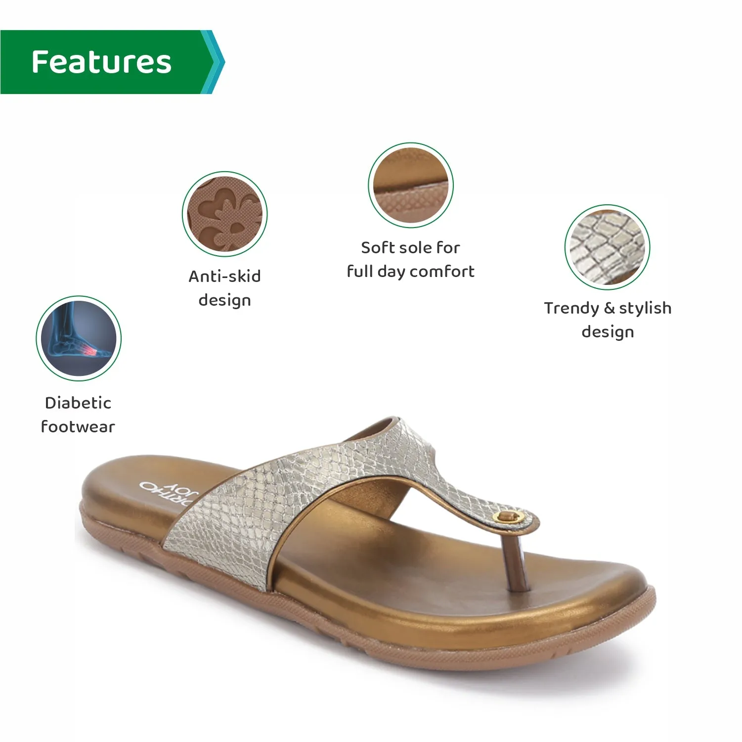 ORTHO JOY Fancy Comfortable sandals for women stylish