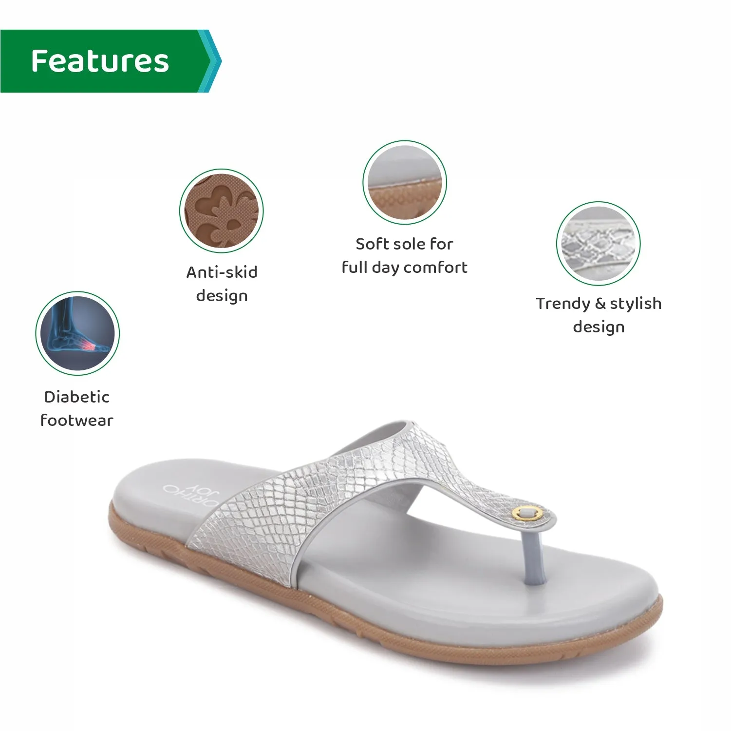 ORTHO JOY Fancy Comfortable sandals for women stylish